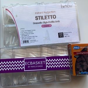 Nail tips and sanding band